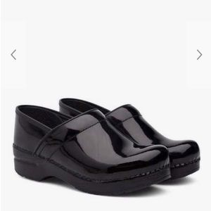 Dansko Professional Black Patent Leather Clogs